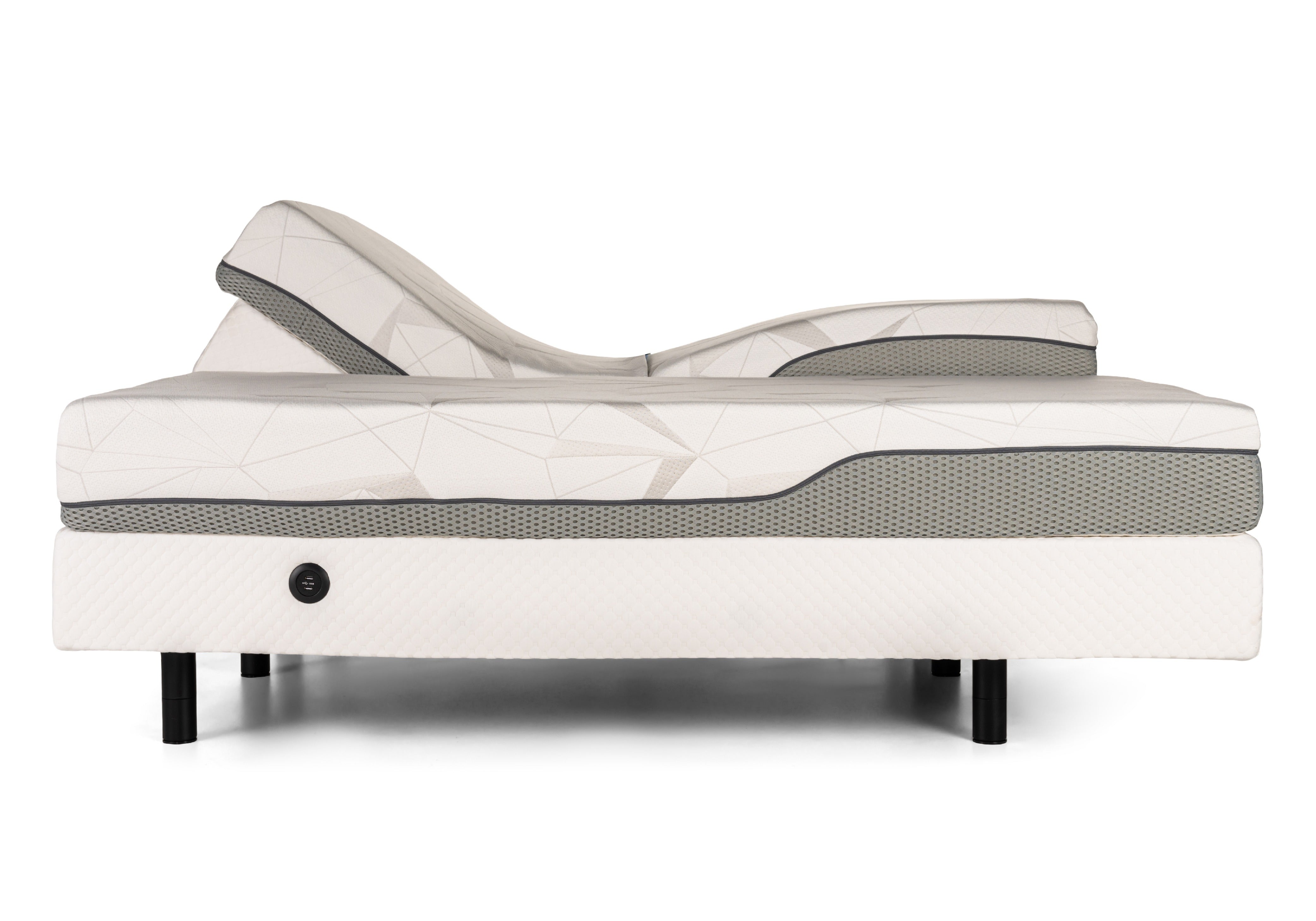 Queen adjustable store bed with massage